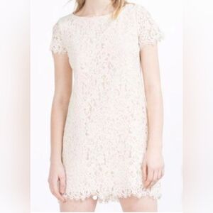 Zara Women's Cream Lace Formal Dress